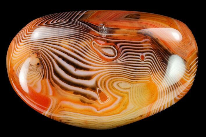 Polished, Banded Carnelian Agate - Madagascar #145944